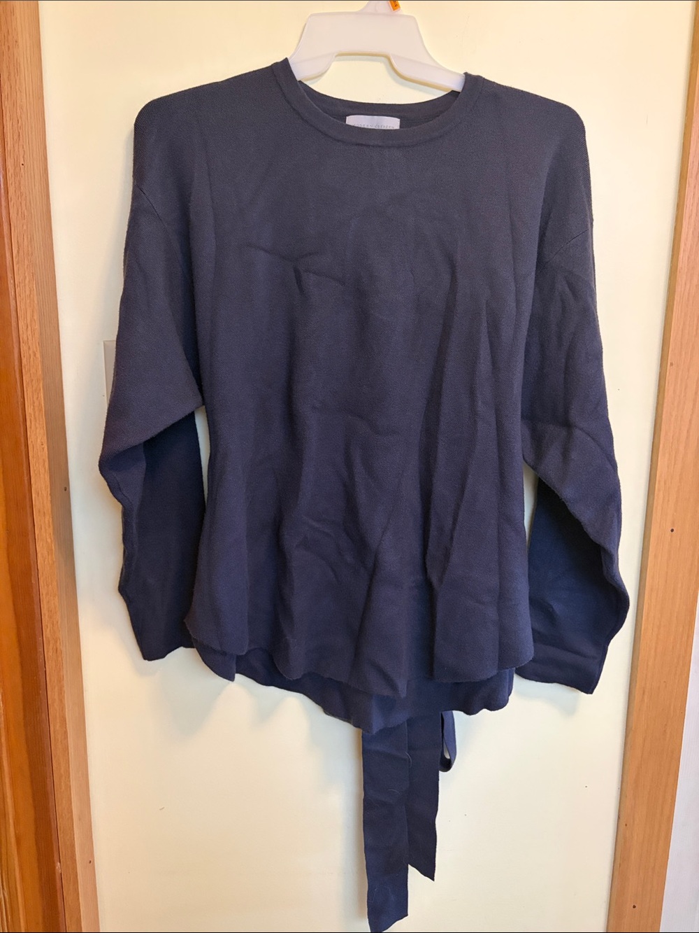 Modern Citizen Navy Long Sleeve Tie-Back Top